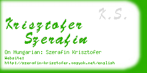 krisztofer szerafin business card